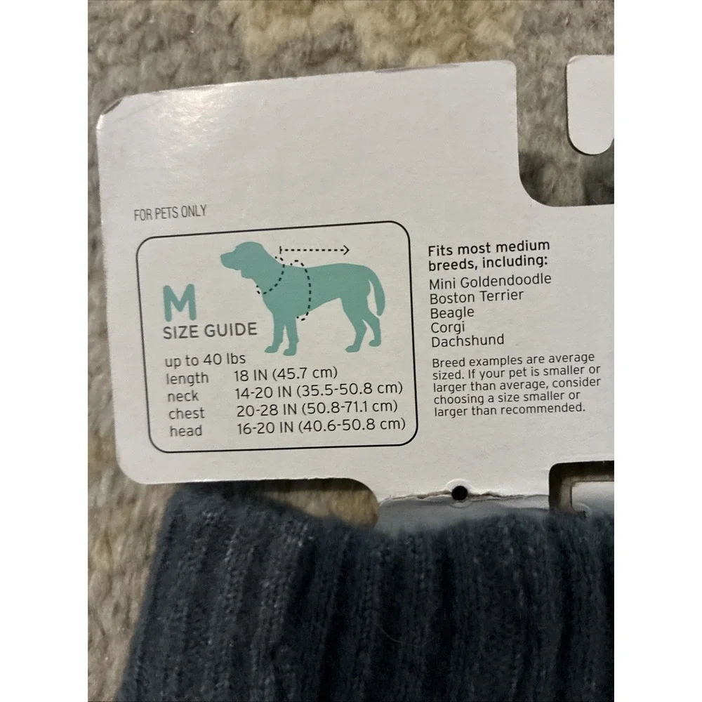 Fairisle Stripe Cool Colorway Dog Sweater, Boots & Barkley GRAY Size Medium New‎